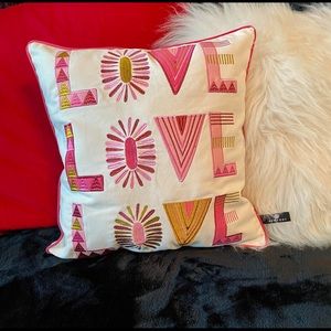 New Embroidered LOVE throw pillow